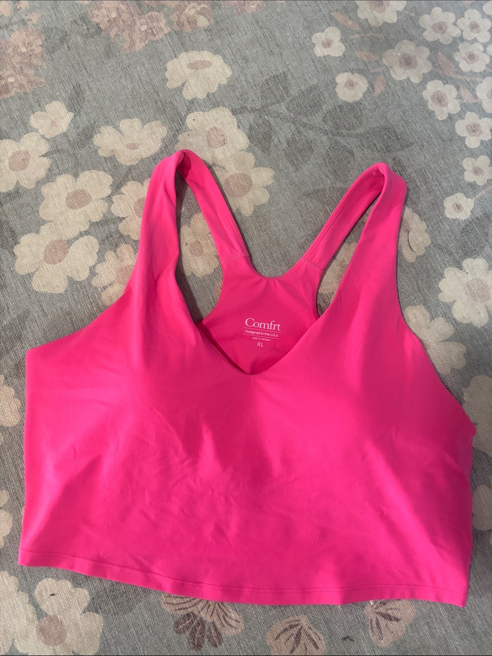Comfort Seamless Hot Pink Tank Crop Top
